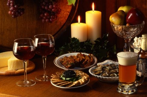 thanksgiving-appetizers-with-beer-and-wine